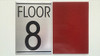 FLOOR EIGHT 8 SIGN -Delicato line