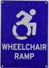 Wheelchair RAMP Sign-The Pour Tous Blue LINE