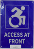 ADA Access at Front Signage-The Pour Tous Blue LINE