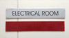 ELECTRICAL ROOM  (WHITE,) Building  sign