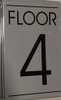 FLOOR NUMBER SIGN  - 4TH FLOOR SIGN