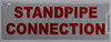 Fire Dept Standpipe Connection Sign