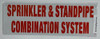 Sprinkler and Standpipe Combination System Signage