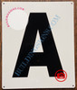 LETTER A SIGN - WHITE (ALUMINUM SIGNS 12x10)- Parking LOT Number Sign