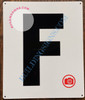 LETTER F SIGN - Parking LOT Number Sign