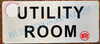 UTILITY ROOM SIGN