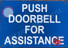 PUSH DOORBELL FOR ASSISTANCE SIGN (ALUMINUM SIGNS 7X10)