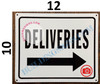 DELIVERIES RIGHT SIGN