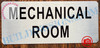 MECHANICAL ROOM SIGN- BRUSHED ALUMINUM (ALUMINUM SIGNS 3.5X8)