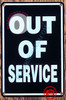 OUT OF SERVICE SIGN- BLACK (ALUMINUM SIGNS 6X4)