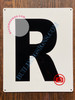 LETTER R SIGN - WHITE (ALUMINUM SIGNS 12x10)- Parking LOT Number Sign