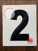 NUMBER 2 SIGN - WHITE (ALUMINUM SIGNS 12x10)- Parking LOT Number Sign