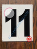 NUMBER 11 SIGN - WHITE (ALUMINUM SIGNS 12x10)- Parking LOT Number Sign