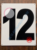 NUMBER 12 SIGN - WHITE (ALUMINUM SIGNS 12X10)- PARKING LOT NUMBER SIGN