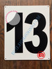 NUMBER 13 SIGN - WHITE (ALUMINUM SIGNS 12X10)- PARKING LOT NUMBER SIGN