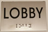 SILVER FLOOR NUMBER Sign -Tactile Signs Tactile Signs  LOBBY SIGN