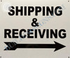 Signage Shipping & Receiving  - Right Arrow