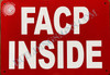 Sign FIRE Alarm Control Panel Inside  - FACP Inside
