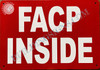 Sign FACP Inside -FIRE Alarm Control Panel Inside