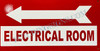 Electrical Room Signage Left Arrow