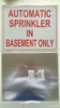 HPD Automatic Sprinkler in Basement ONLY