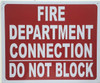 Signage FDC DO NOT Block