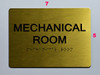 ADA SIGN Mechanical Room Sign -Tactile Signs Tactile Signs  THE SENSATION LINE