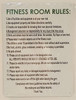 FITNESS ROOM RULES SIGN- WHITE BACKGROUND (ALUMINUM SIGNS)