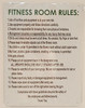 SIGN FITNESS ROOM RULES - WHITE BACKGROUND (ALUMINUM S)