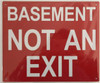 Basement NOT an EXIT Sign