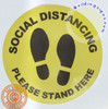 Signage 10 Pack -Social DISTANCING - Please Stand HERE Sticker Sticker