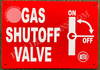 Sign Gas Shut-Off Valve  with Symbol