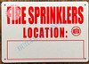 FIRE Sprinkler Location Sign