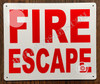 Signage FIRE Escape