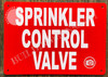 Sprinkler Control Valve Signage