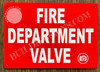 FIRE Department Valve Signage