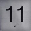 Apartment Number 11 Signage with Braille and Raised Number