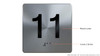 Sign Apartment Number 11  with Braille and Raised Number
