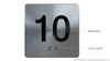 Sign Apartment Number 10  with Braille and Raised Number