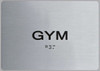 SILVER GYM  Braille sign -Tactile Signs  The sensation line