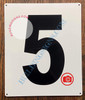Sign Large Number 5  -Metal  - Parking LOT Number