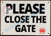 Signage Please Close The GATE