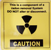 Signage Radon Vent Sticker-ONE (1) Sheet