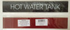 HOT WATER TANK   BLACK  Building  sign