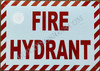 FIRE Hydrant Sign (White,