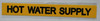 HOT WATER SUPPLY  (STICKER ) (YELLOW) Building  sign