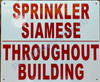 Sprinkler Siamese THROUGHT Building Sign