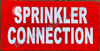 Sprinkler Connection Sign