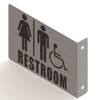 Restroom ACCESSABLE Projection Sign-ACCESSABLE Restroom 3D Sign Brush Aluminium,