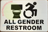 Sign All Gender Restroom ACCESSABLE